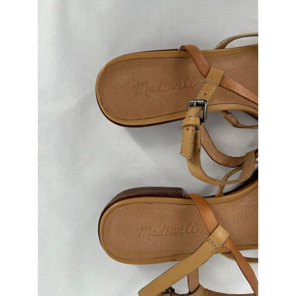 MADEWELL The Lori Sandal Dried Rose Leather Sandals Size 8.5 - Picture 6 of 9
